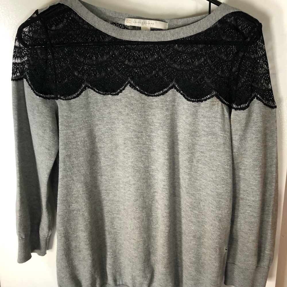 LC Lauren Conrad Lace Top Sweater